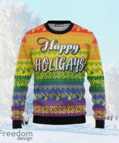 Lgbt Gay Pride Happy Holigays Ugly Christmas Sweater
