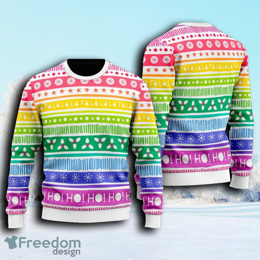 LGBT Rainbow Cozy Holiday Pattern Ugly Christmas Sweater For Men And Women image LGBT Rainbow Cozy Holiday Pattern Ugly Christmas Sweater For Men And Women Product Photo 1