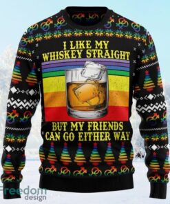 Lgbt Whiskey Straight Ugly Christmas Sweater For Men And Women