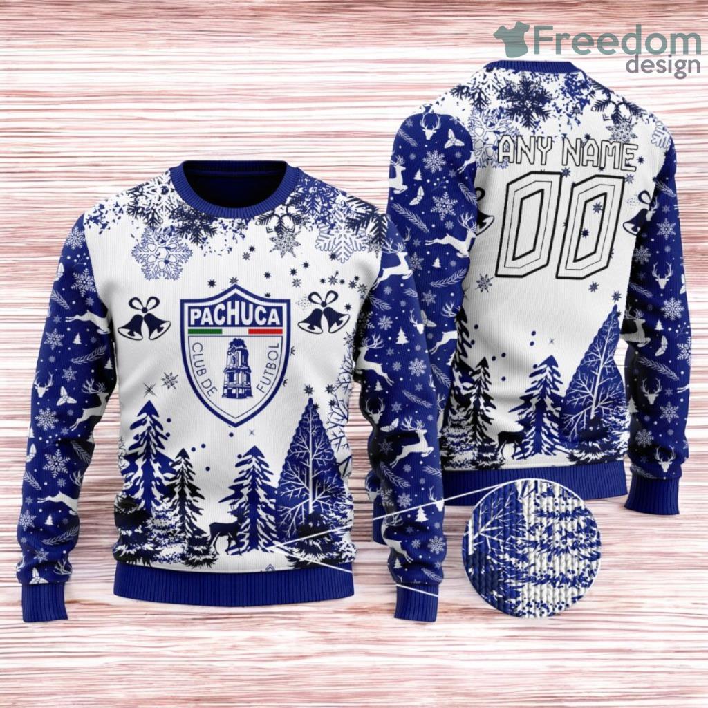 Liga Mx Cf Pachuca Special Christmas Ugly Sweater Design Custom Name And Number Product Photo 1