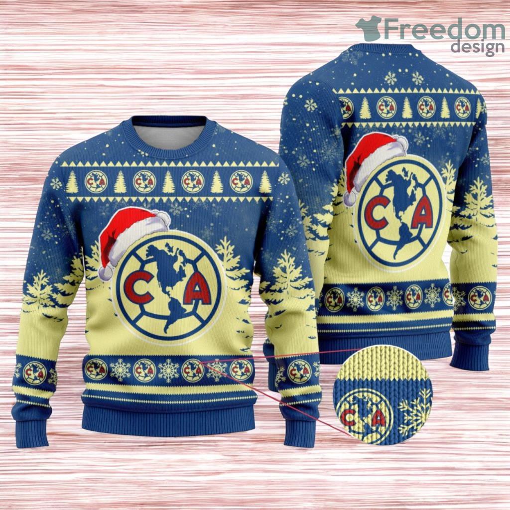 Liga Mx Club America Special Christmas Ugly Sweater Design Attract Product Photo 1