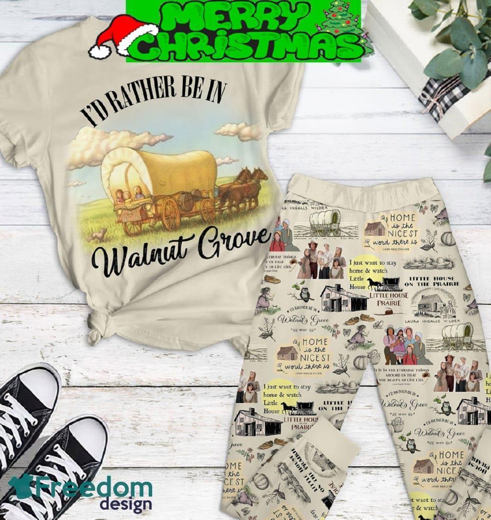 Little House On The Prairie I’d Rather Be In Walnut Grove Fleece Pajamas Set Men Women For Fans - Little House On The Prairie I’d Rather Be In Walnut Grove Fleece Pajamas Set-1