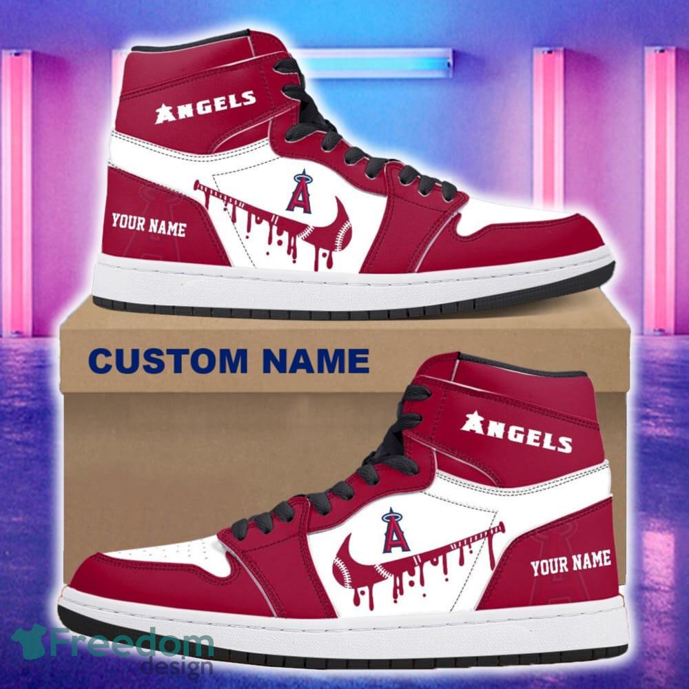 Los Angeles Angels AJ1 Hightop Shoes New For Men Women Gift Air Jordan Hightop Sneaker Custom Name image Los Angeles Angels AJ1 Hightop Shoes New For Men Women Gift Air Jordan Hightop Sneaker Custom Name - Los Angeles Angels Air Jordan 1 Hightop Shoes_4
