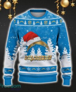 Los Angeles Chargers Car For Fans 3D Sweater Ugly Christmas Santa Hat Tree Gift For Men Women