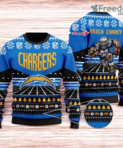 Los Angeles Chargers Ugly Sweater Mascot NFL Christmas Gifts for big fans