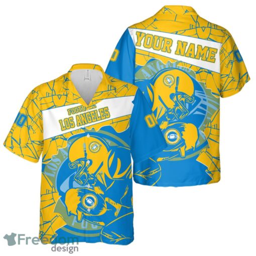 Los Angeles Football Team Personalized Name Number Hawaiian Shirt And Shorts Team Gift Product Photo 1