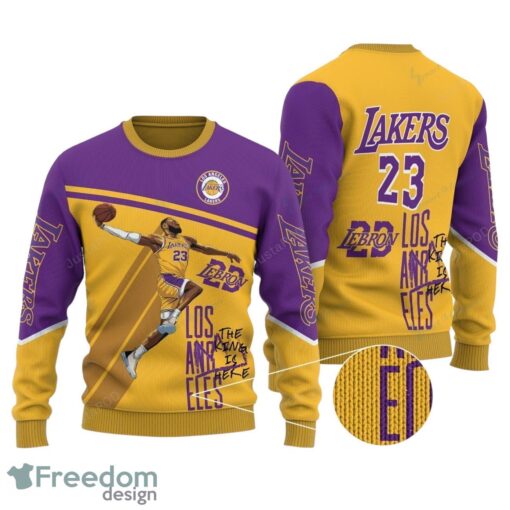 Los Angeles Lakers All Over Print Christmas Sweater Product Photo 1