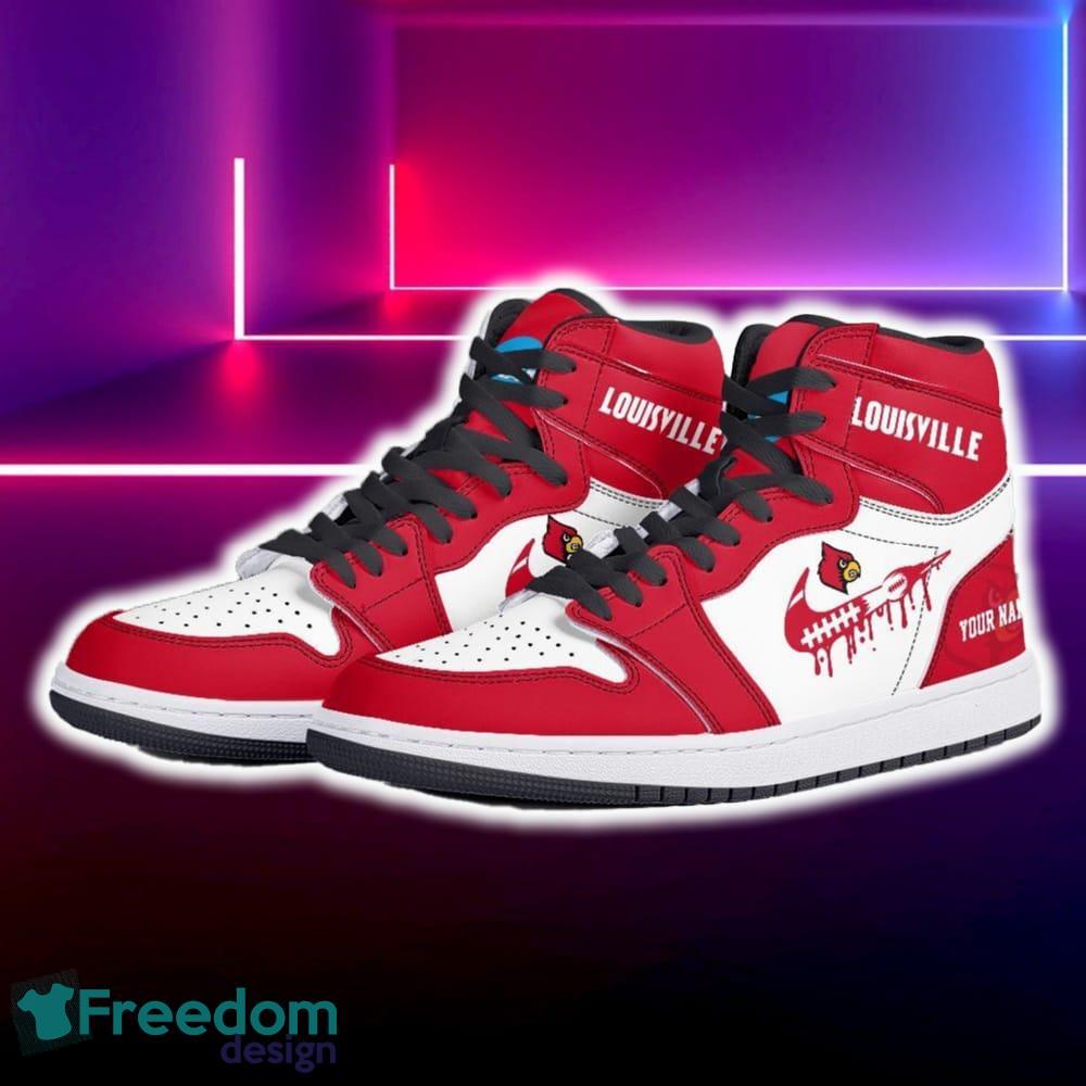 Louisville Cardinals Air Jordan Hightop Shoes New Custom Name For Fans Gift Sneaker image Louisville Cardinals Air Jordan Hightop Shoes New Custom Name For Fans Gift Sneaker - Louisville Cardinals Air Jordan Hightop Shoes Photo 5