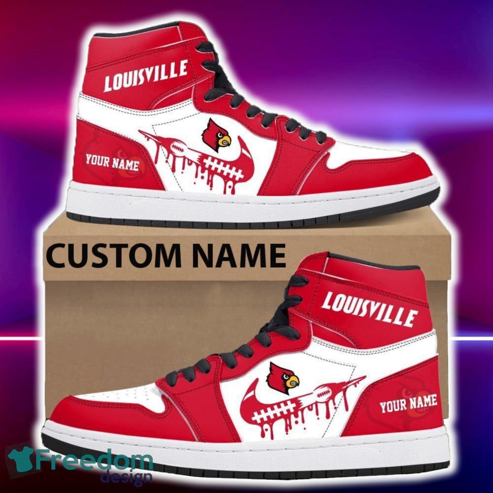 Louisville Cardinals Air Jordan Hightop Shoes New Custom Name For Fans Gift Sneaker image Louisville Cardinals Air Jordan Hightop Shoes New Custom Name For Fans Gift Sneaker - Louisville Cardinals Air Jordan Hightop Shoes Photo 4