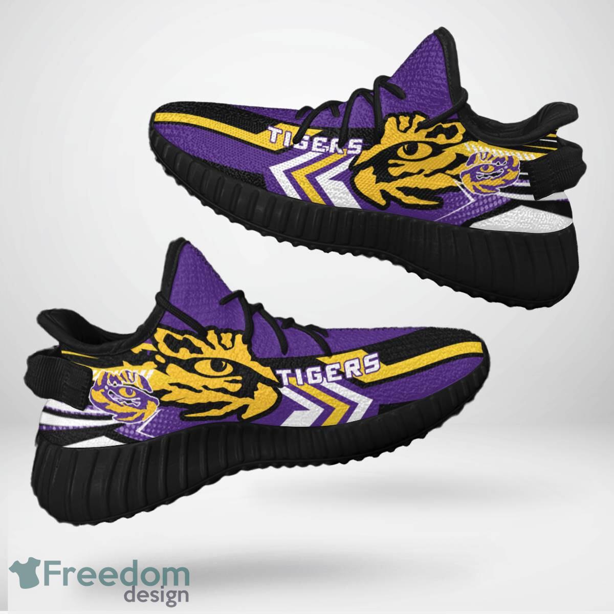 LSU Tigers Speedsters Yeezy Running Shoes For Fans Gift Men Women - LSU Tigers Speedsters Yeezy Boost Running Shoes_2