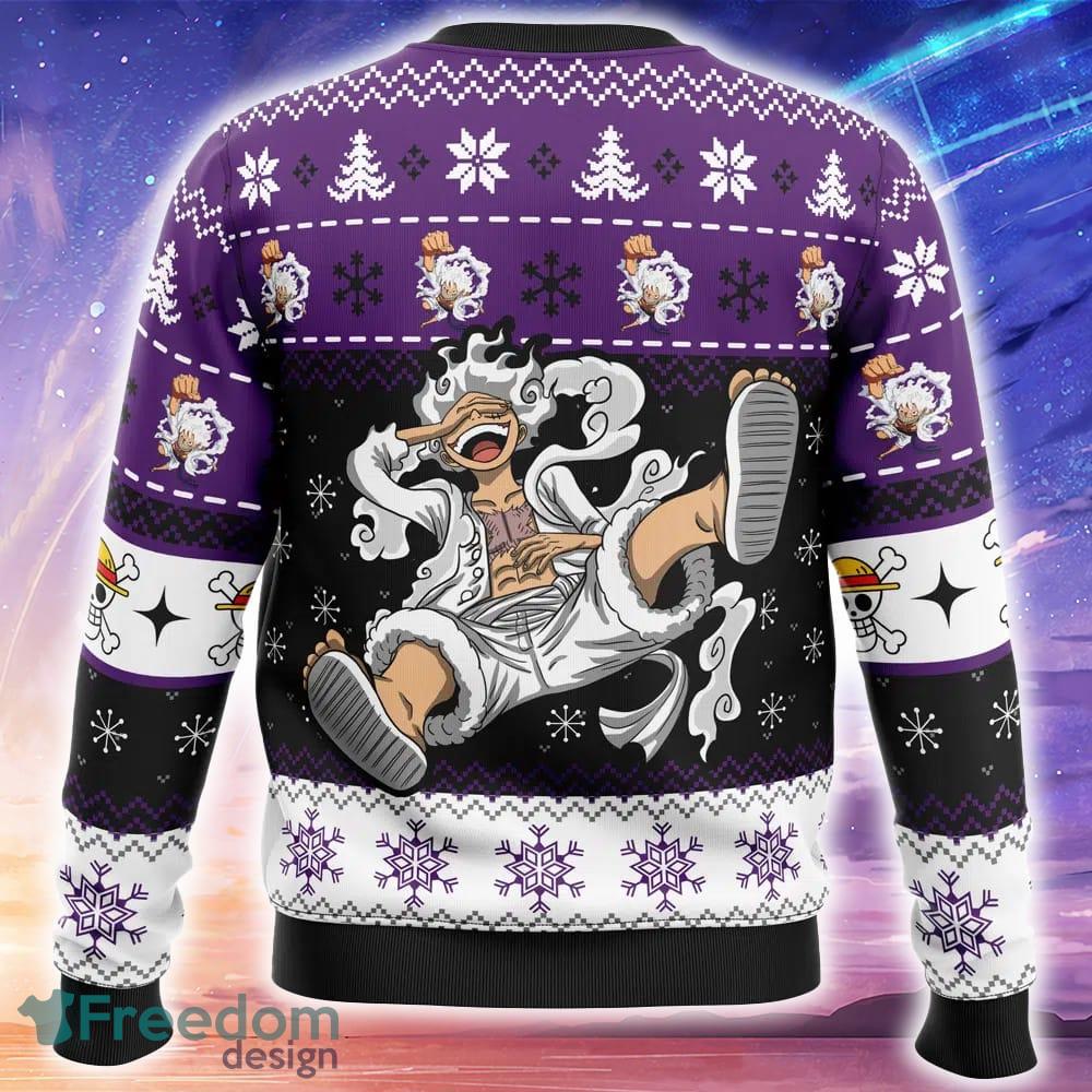 Luffy Gear 5 Sun God Nika One Piece Ugly Christmas 3D Sweater Trending Holidays For Men Women Fans image Luffy Gear 5 Sun God Nika One Piece Ugly Christmas 3D Sweater Trending Holidays For Men Women Fans - Luffy Gear 5 Sun God Nika One Piece Ugly Christmas Sweater_2