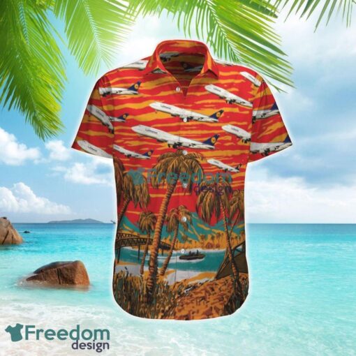 Lufthansa Boeing 747-8 Hawaiian Shirt Beach Shirt Summer Holiday Gift Product Photo 1