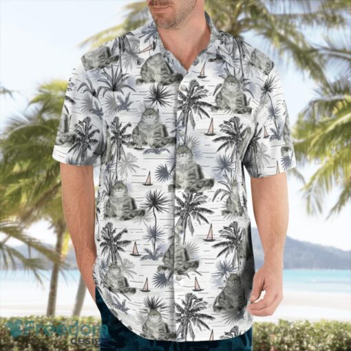 Maine Coon Cat Aloha Hawaiian Shirt Beach Gift Shirt Product Photo 4