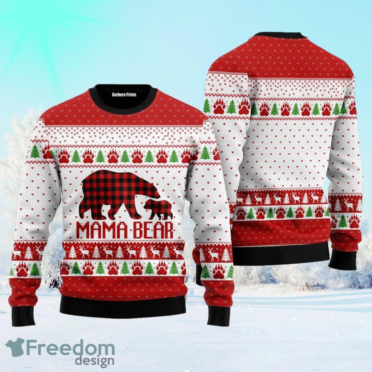 Mama Bear Ugly Christmas Sweater, Christmas Gift For Mom, Mama, Grandma image Mama Bear Ugly Christmas Sweater, Christmas Gift For Mom, Mama, Grandma Product Photo 1