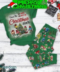 M&_M Have The Most Merry Christmas Ever Pajamas Set All Over Print Christmas Gift - M&_M Have The Most Merry Christmas Ever Pajamas Set-1