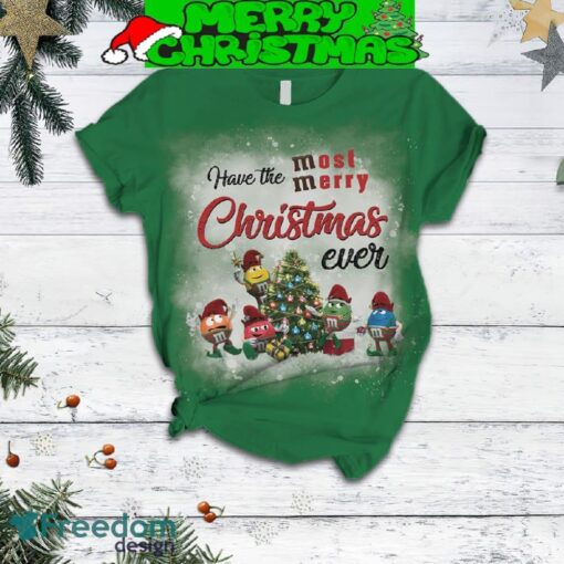 M&amp_M Have The Most Merry Christmas Ever Pajamas Set All Over Print Christmas Gift - M&amp_M Have The Most Merry Christmas Ever Pajamas Set-4