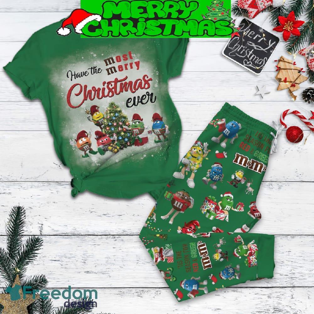 M&_M Have The Most Merry Christmas Ever Pajamas Set All Over Print Christmas Gift - M&_M Have The Most Merry Christmas Ever Pajamas Set-1