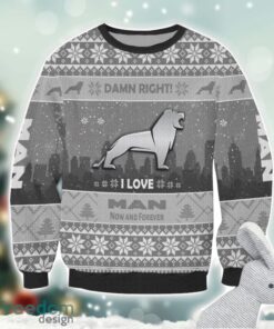 MAN Damn Right I Lover MAN Now And Forever 3D Ugly Christmas Sweater Christmas Gift Product Photo 2