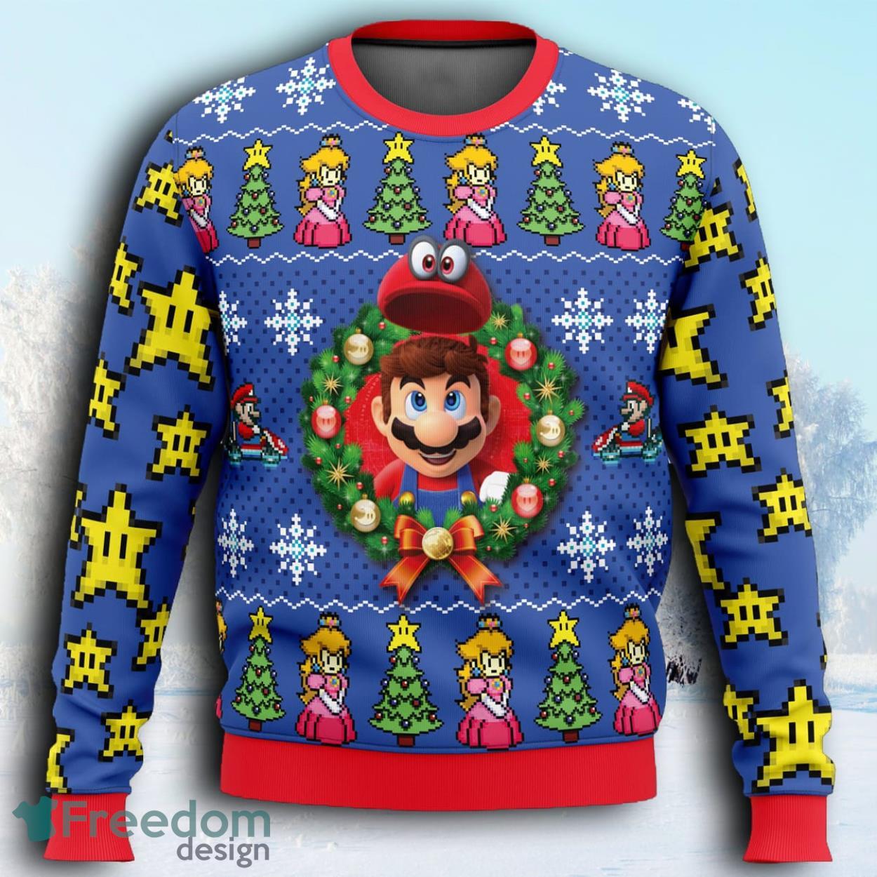 Mario Kart Ugly Christmas Sweaters 3D Super Hot image Mario Kart Ugly Christmas Sweaters 3D Super Hot Product Photo 1