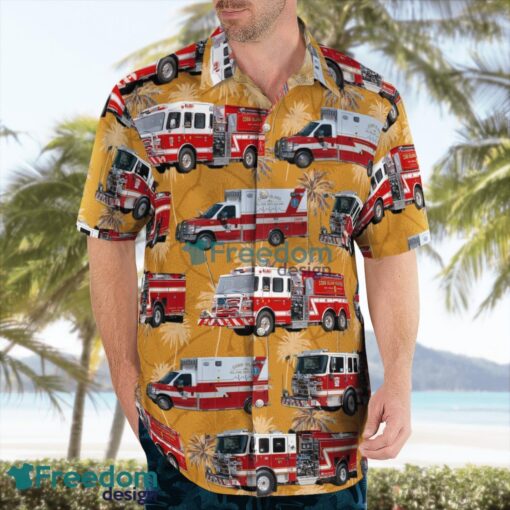 Maryland Cobb Island Volunteer Fire Department & EMS Hawaiian Shirt Summer Beach Shirt Product Photo 3