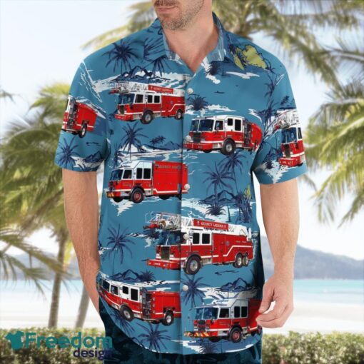 Massachusetts Quincy Fire Department Hawaiian Shirt Product Photo 3