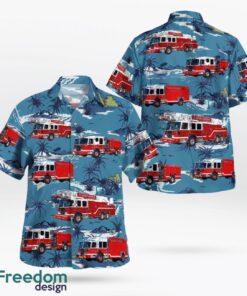 Massachusetts Quincy Fire Department Hawaiian Shirt