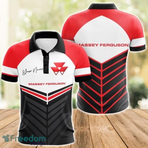 Massey Ferguson 3D Polo Shirt For Car Lover Golf Fans Gift Polo Shirt Custom Name Product Photo 1