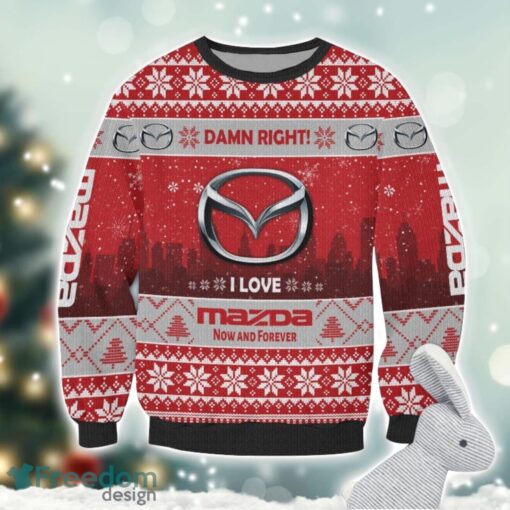 Mazda Damn Right I Lover Mazda Now And Forever 3D Ugly Christmas Sweater Christmas Gift Product Photo 2