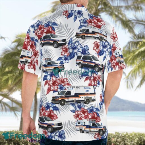 McDowell County EMS 3D Summer Aloha Hawaiian Shirt Product Photo 2