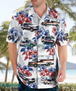 McDowell County EMS 3D Summer Aloha Hawaiian Shirt Product Photo 4