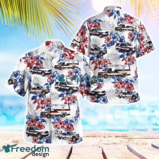 McDowell County EMS 3D Summer Aloha Hawaiian Shirt Product Photo 1