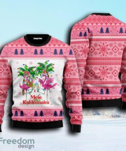 Mele Kalikimaka Flamingo Christmas Ugly Christmas Sweater For Men And Women
