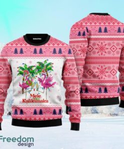 Mele Kalikimaka Flamingo Ugly Christmas Sweater For Men And Women