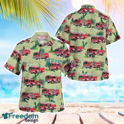 Merlin, Oregon, County Fire Department Beach Hawaiian Shirt Product Photo 1