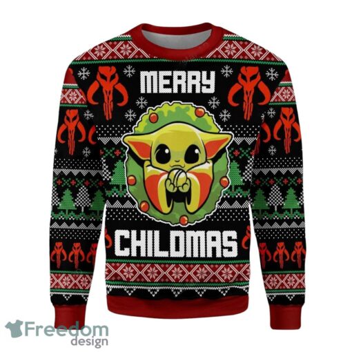 Merry Chilmas Cute Baby Yoda All-Over Print Christmas Sweater, Merry Chilmas Baby Yoda Christmas Sweater Product Photo 1