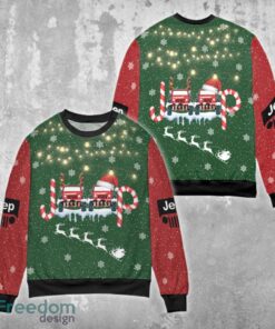 Merry Christmas Jeep Green Red Christmas Ugly Sweater 3D