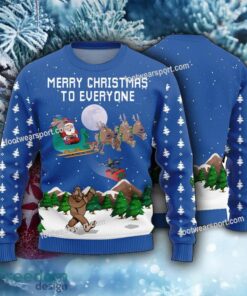 Merry Christmas To Everyone Funny Bigfoot Ugly Christmas Sweater