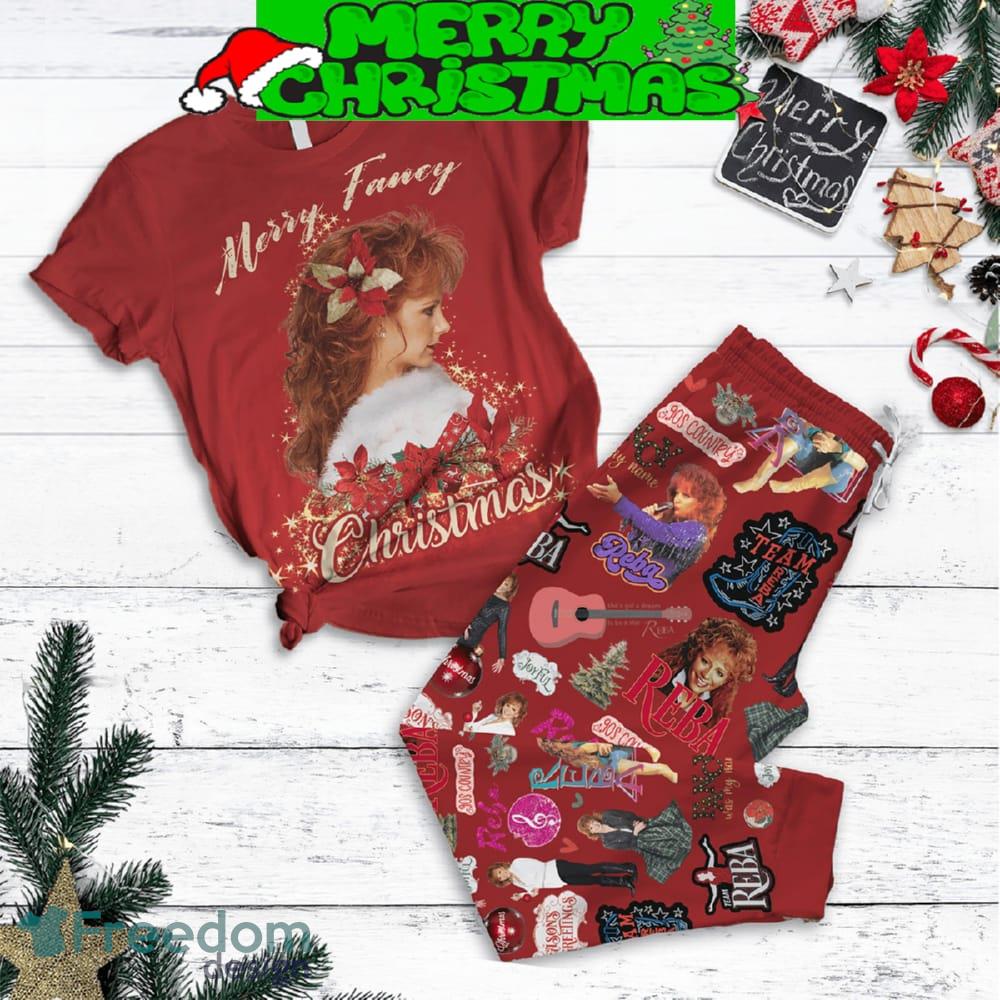 Merry Fancy Christmas Reba Team Pajamas Set Full Print Christmas For Women - Merry Fancy Christmas Reba Team Pajamas Set-1