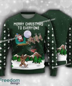 Merry Giftmas To Bigfoot Mens Ugly Christmas 3D Sweater