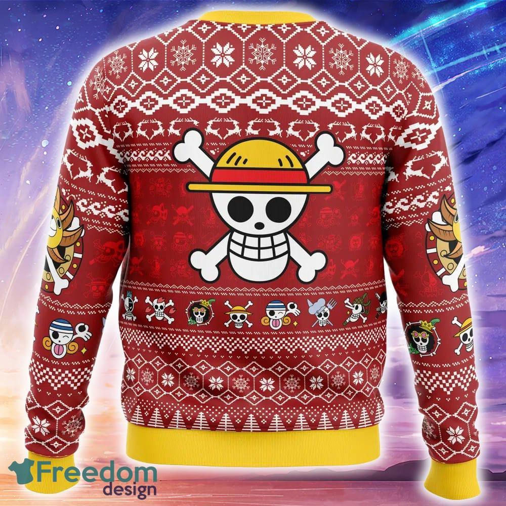 Merry Mugiwara Pirates One Piece Ugly Christmas Sweater Trending Holidays For Men Women Fans image Merry Mugiwara Pirates One Piece Ugly Christmas Sweater Trending Holidays For Men Women Fans - Merry Mugiwara Pirates One Piece Ugly Christmas Sweater_2