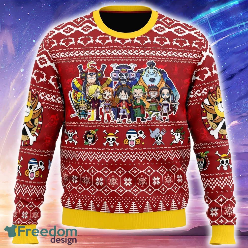 Merry Mugiwara Pirates One Piece Ugly Christmas Sweater Trending Holidays For Men Women Fans image Merry Mugiwara Pirates One Piece Ugly Christmas Sweater Trending Holidays For Men Women Fans - Merry Mugiwara Pirates One Piece Ugly Christmas Sweater_1
