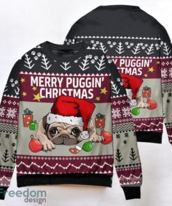 Merry Puggin Christmas Ugly Christmas Sweater 3D Printed Christmas Gift