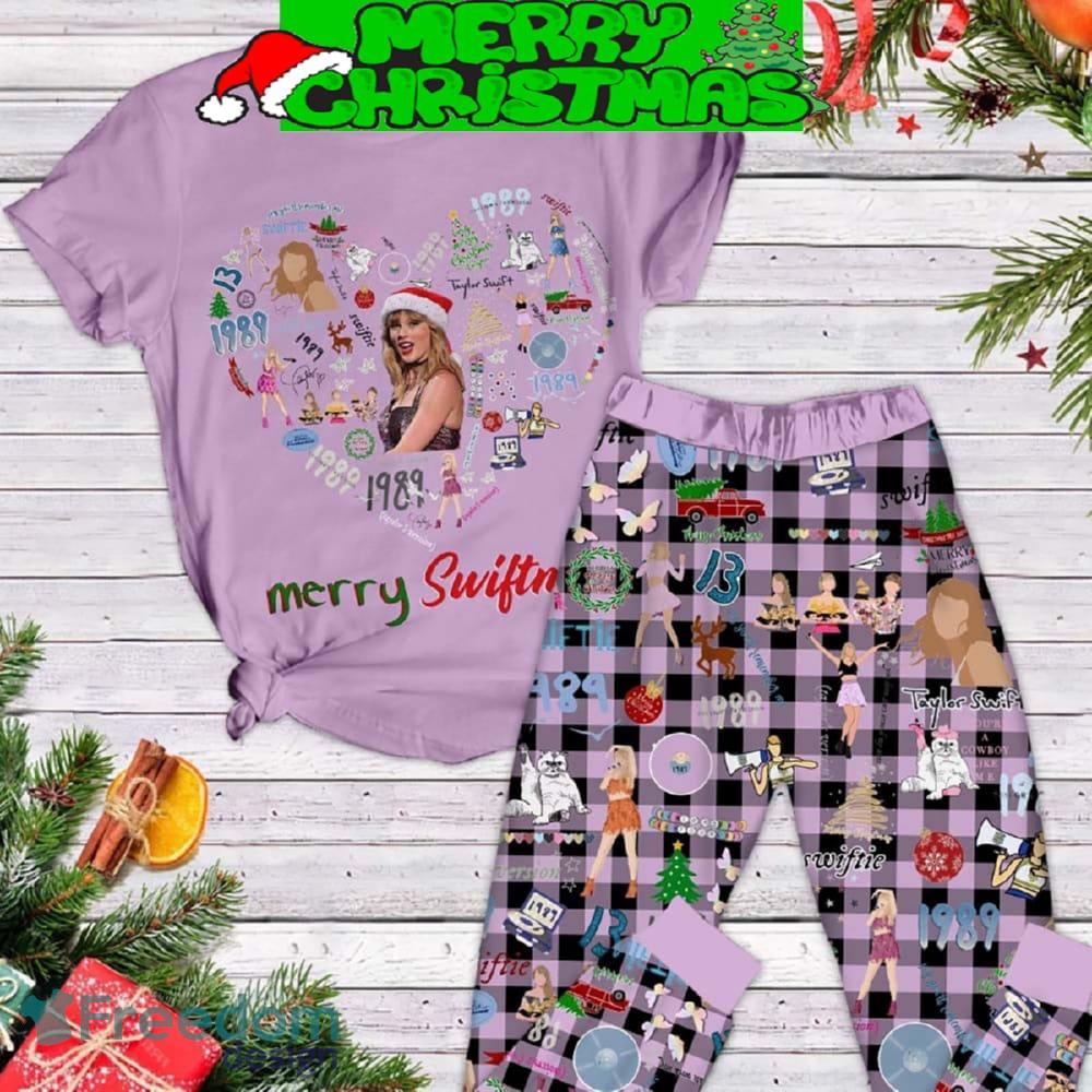 Merry Swiftmas Love Heart Pajamas Set For Women Gift Christmas - Merry Swiftmas Love Heart Pajamas Set-1