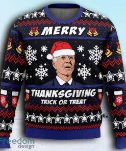Merry Thanksgiving Biden Ugly Christmas Sweaters 3D Super Hot