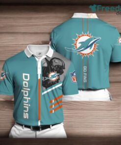 Miami Dolphins 3D Polo Shirt For Fans