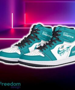 Miami Dolphins Air Jordan Hightop Shoes New Custom Name For Fans Gift Sneaker - Miami Dolphins Air Jordan Hightop Shoes Photo 5
