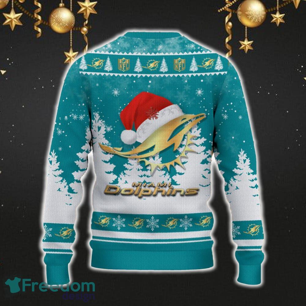 Miami Dolphins Car For Fans 3D Sweater Ugly Christmas Santa Hat Tree Gift For Men Women image Miami Dolphins Car For Fans 3D Sweater Ugly Christmas Santa Hat Tree Gift For Men Women - Miami Dolphins Ugly Christmas Sweater_3