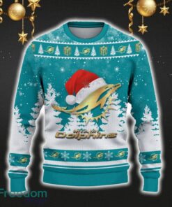Miami Dolphins Car For Fans 3D Sweater Ugly Christmas Santa Hat Tree Gift For Men Women