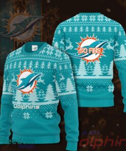 Miami Dolphins Christmas Christmas Ugly Sweater 3D