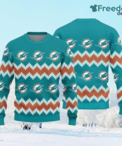 Miami Dolphins Christmas Pattern Ugly Christmas Sweater Gift Christmas